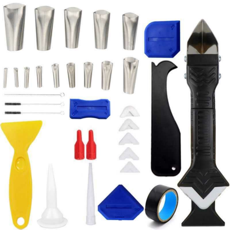 Set Kumplit Alat Perapih dan Pembersih Lem Silikon Sealant Nat Tool Scraper