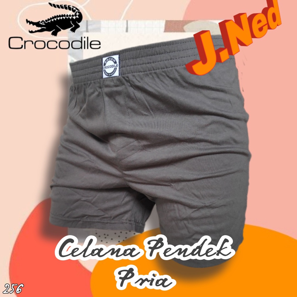 J256 - CELANA PENDEK BOXER PRIA CROCODILE ART 538-007 SIZE S - XL HARGA 1 PCS