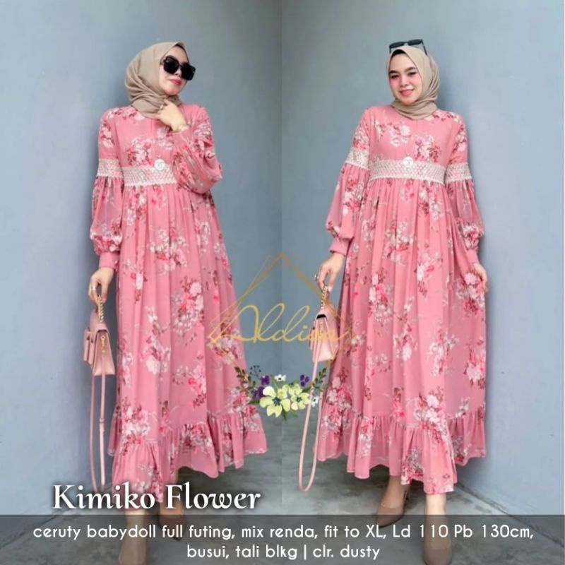 READY STOK KIMIKO FLOWER  DRESS ORI LABEL JASMINE