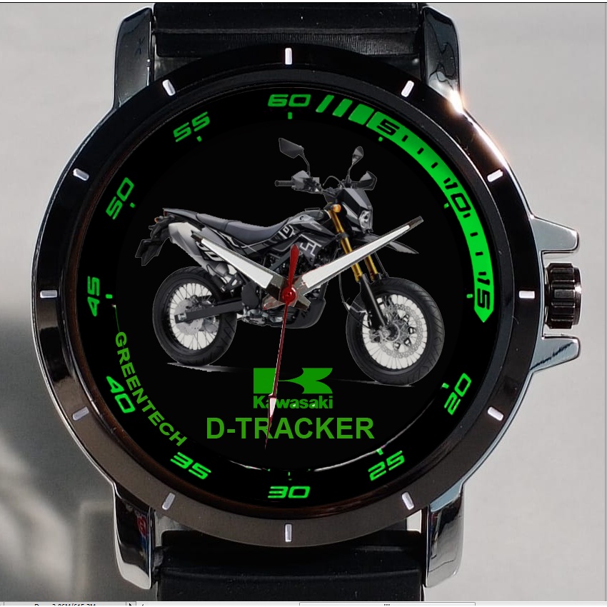 Jam Tangan Pria Custom Kawasaki KLX Xtreem greentech
