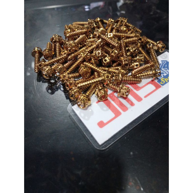 baut probolt cover filter hawa stanlies gold honda yamaha suzuki beat Vario Mio nmax pcx aerox miom3