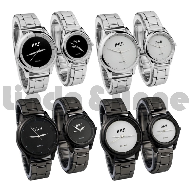 Jam Tangan Jhui Casual Pria Bisnis Stainless Steel Analog Fashion Quartz Import