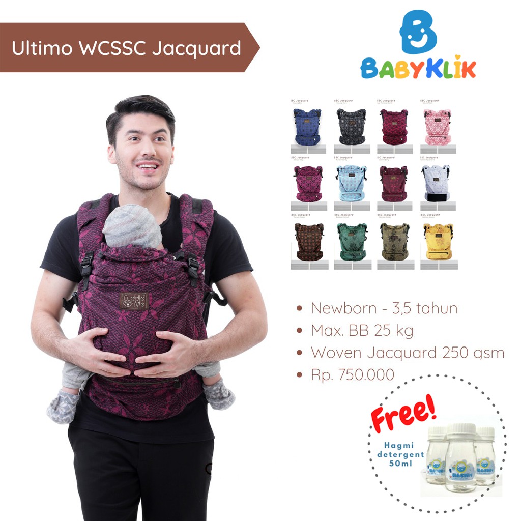 CuddleMe Baby Ultimo Carrier Gendongan Bayi Hipseat WCSSC Ultimo Jacquard