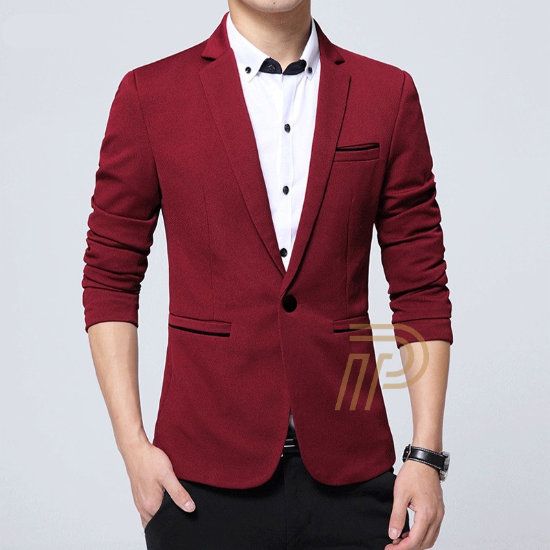 Parayu - Jas Blazer zepp With Jacket  Pria Formal Kancing Satu Slim Fit