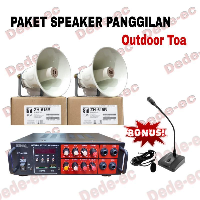 Paket Speaker Toa panggilan Outdoor 2 Speaker Toa 15watt