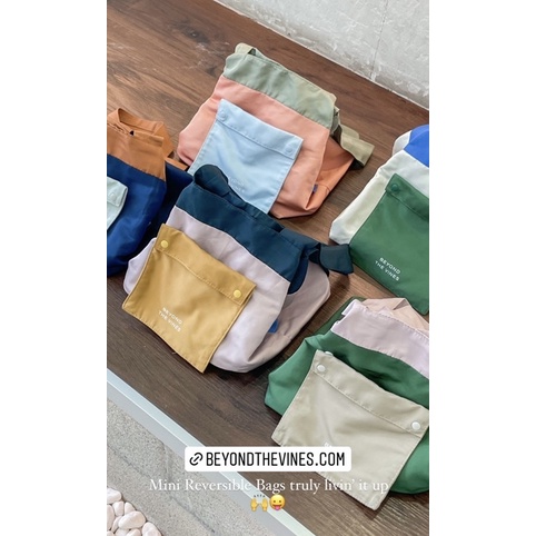PRE ORDER BEYOND THE VINES Mini reversible bag