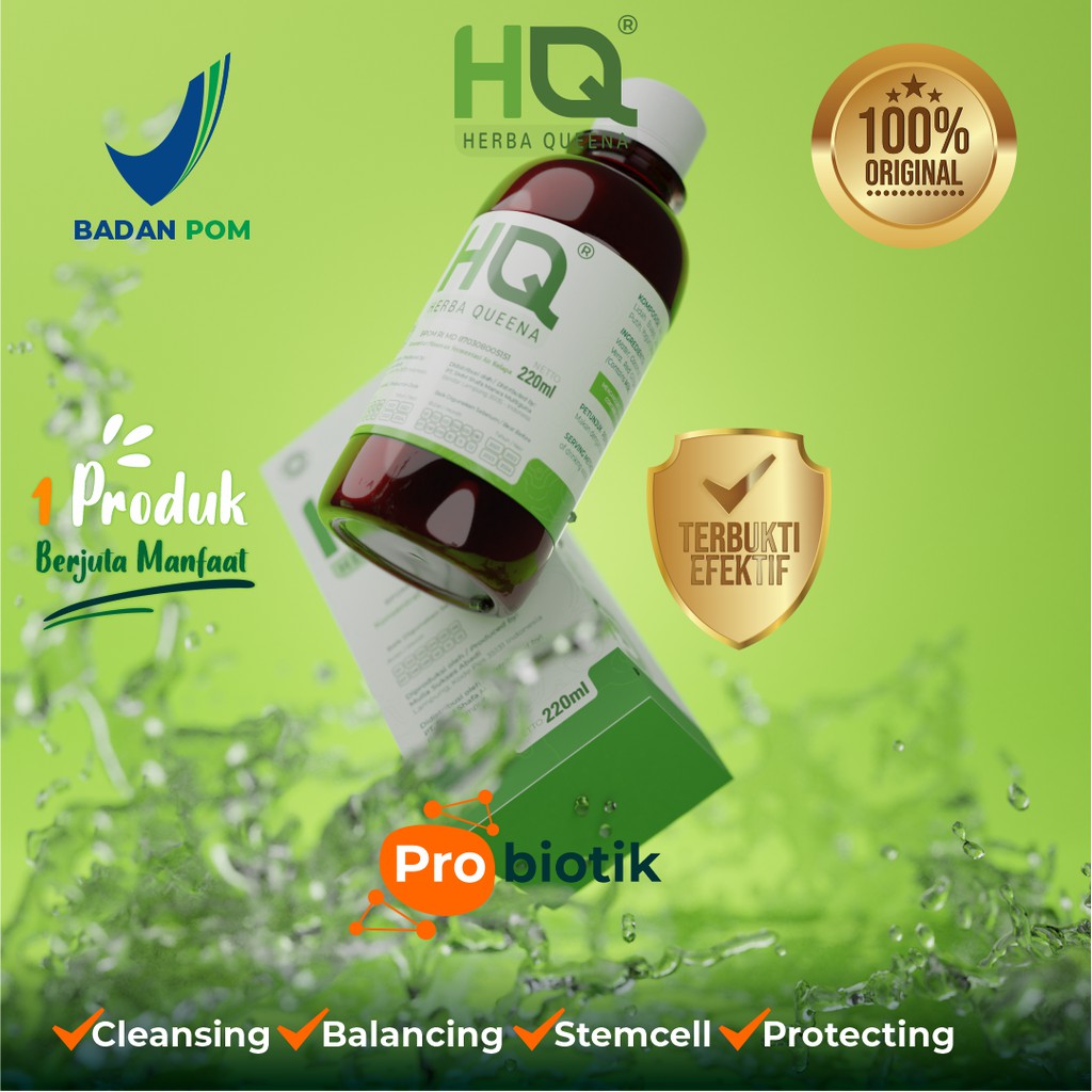 HQ Probiotik Obat Herbal Atasi Kolesterol 100% Original (220ml)