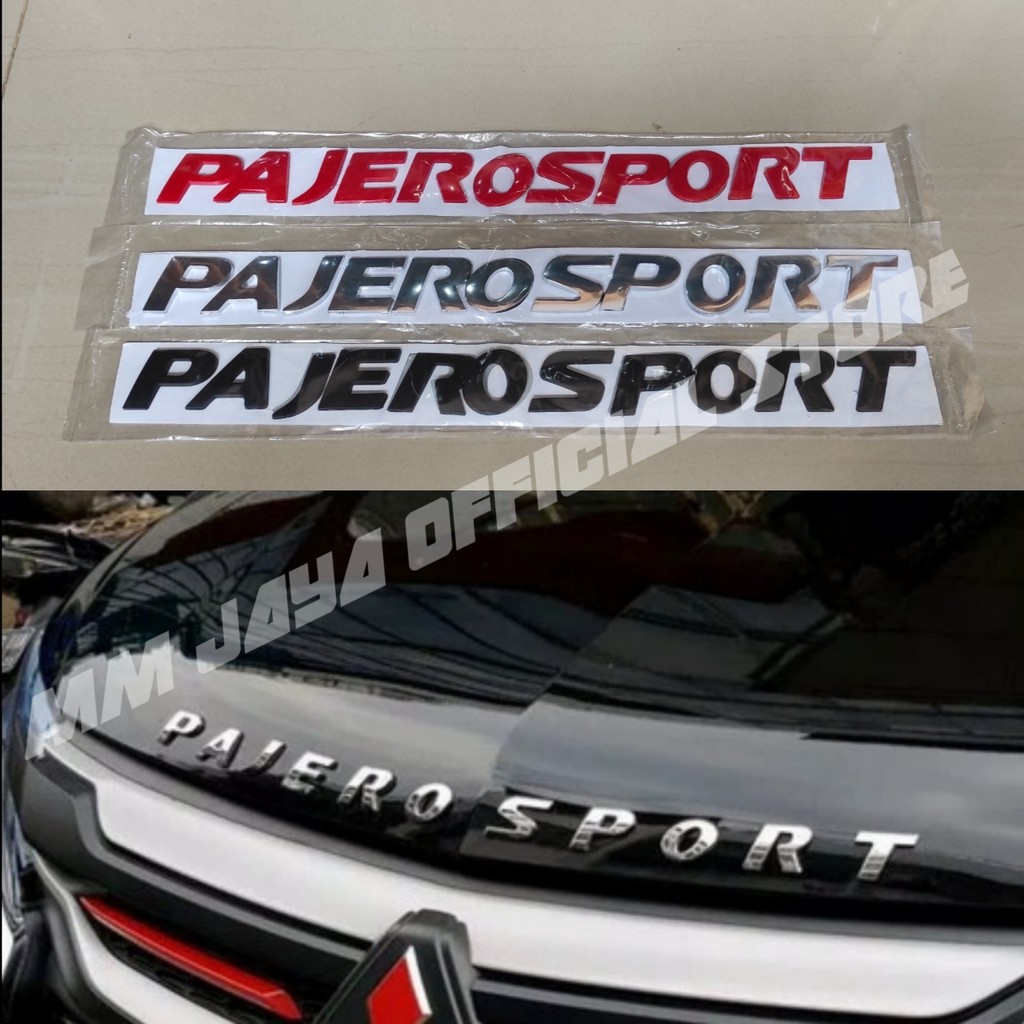 Emblem Pajero Sport Kap Mesin Mobil Logo Pajero Sport Warna