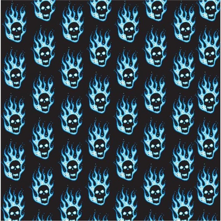 Kertas Scrapbook - Halloween Skulls Design
