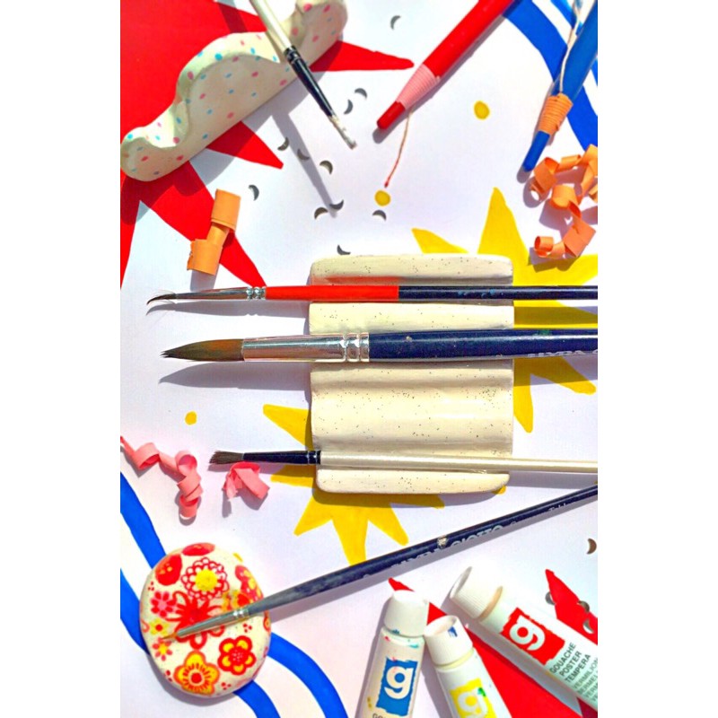 CLAY BRUSH/CHOPSTICK REST