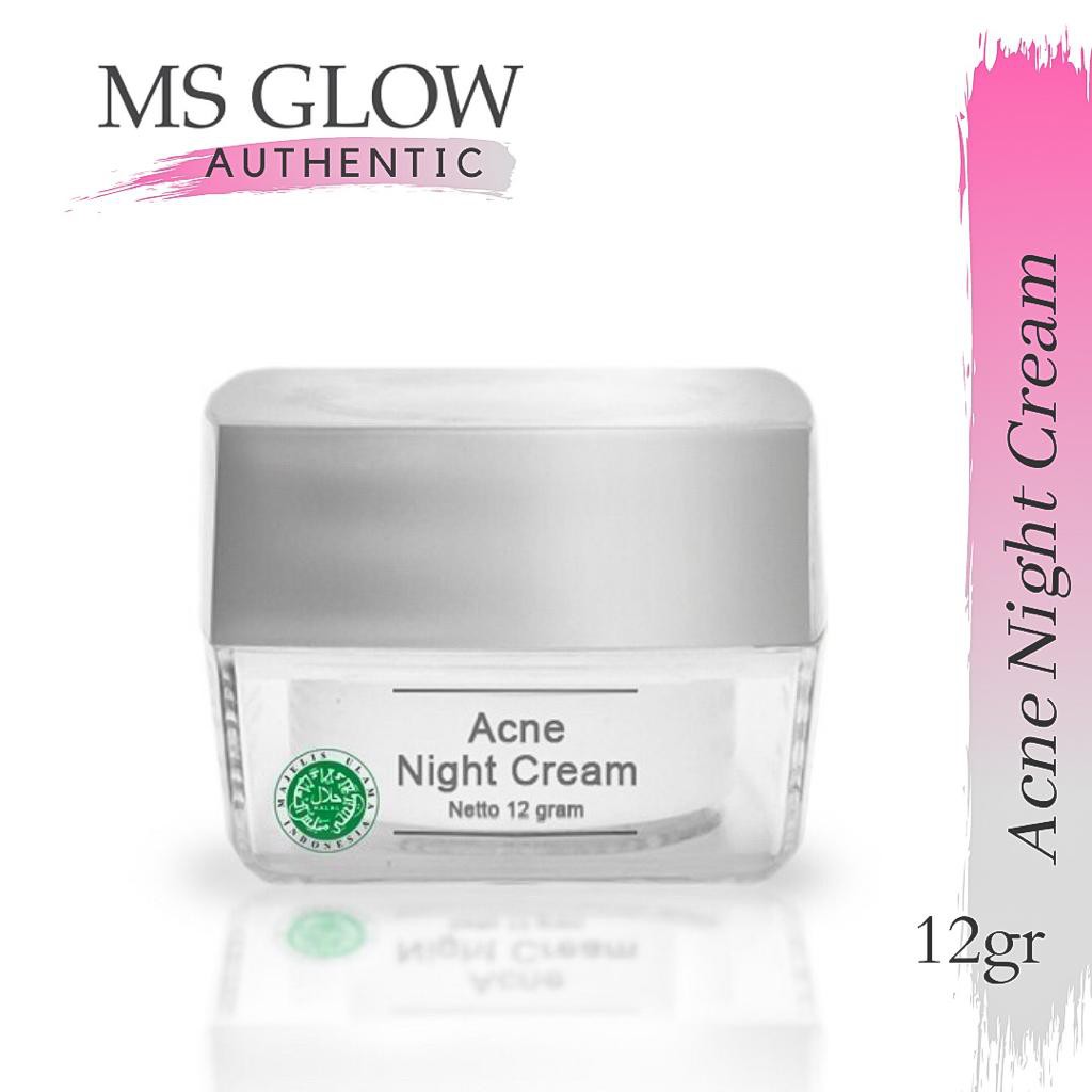 MS Glow Acne Night Cream MS Glow Original Cream Malam MS Glow