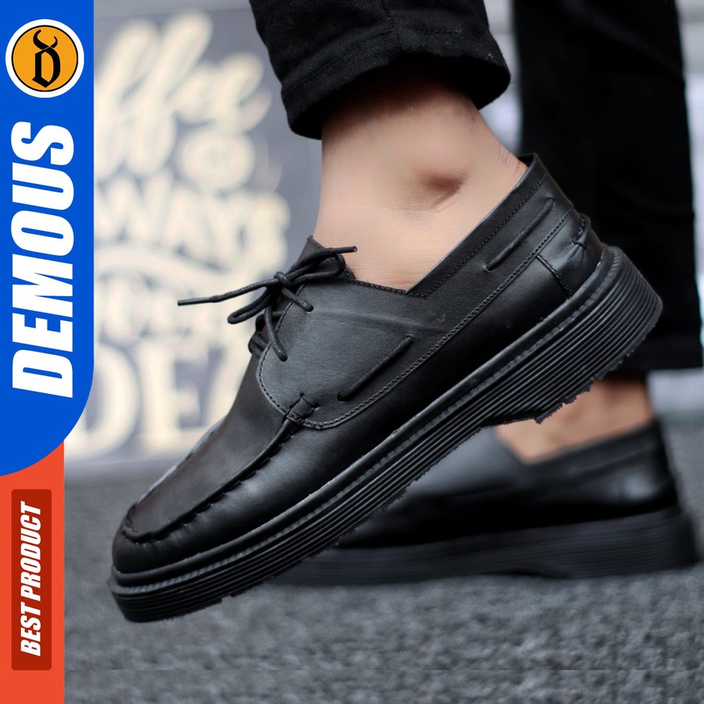 DEMOUS Fran - Sepatu Formal Pantofel Zapato Hitam Kerja Pria