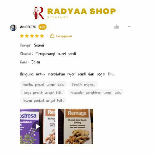 Sido Muncul Remago Herbal - Rematik Nyeri Sendi Bengkak Migrain | Obat Rematik kapsul Herbal | Obat Nyeri Sendi