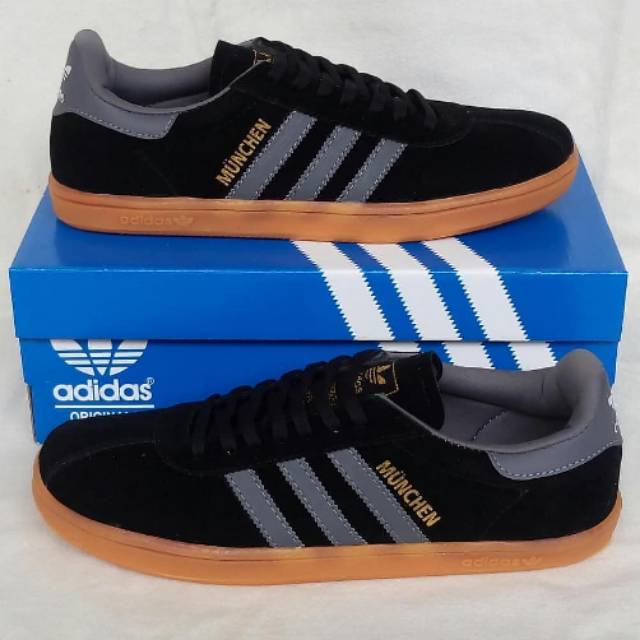  Sepatu Adidas Munchen  Black List Grey impor Vietnam untuk 