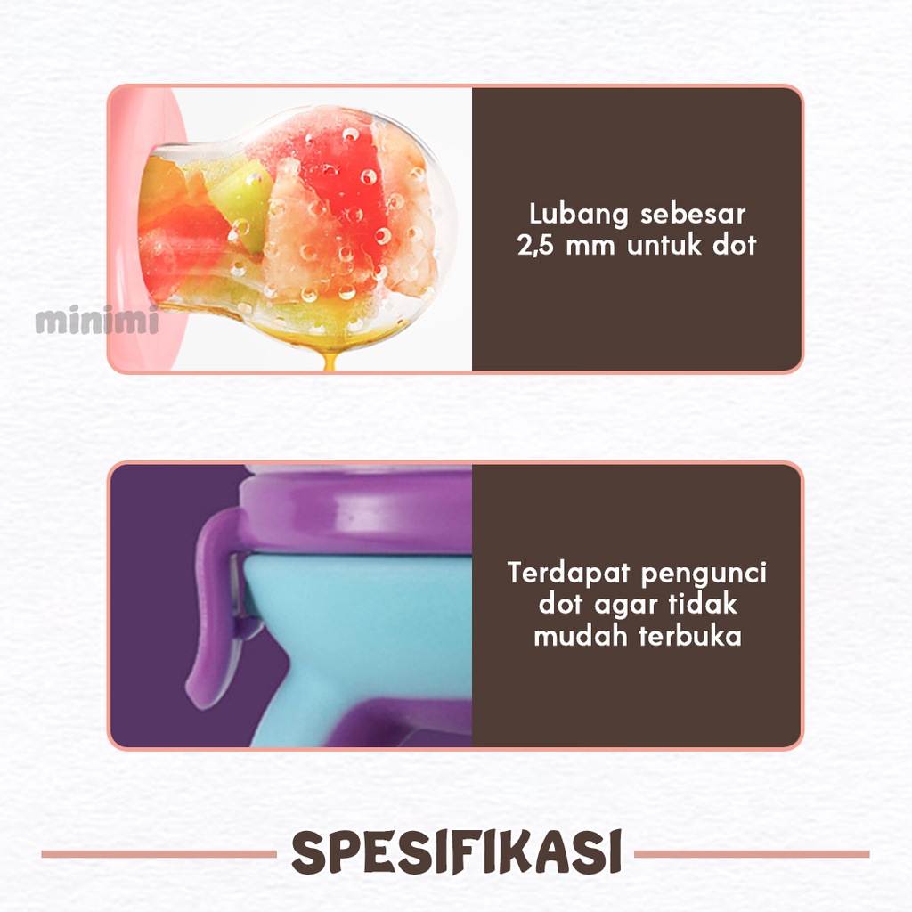 Minimi - Dot Buah Empeng Bayi MPASI Ukuran L-2
