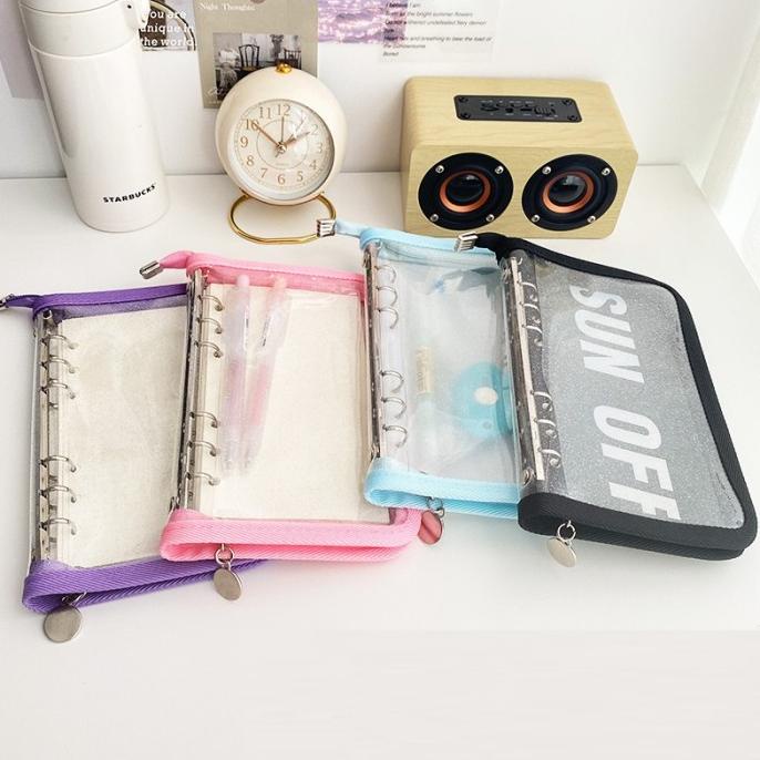 

NEW A6 BINDER ZIPPER PVC GLITTER 6 RING BERKUALITAS