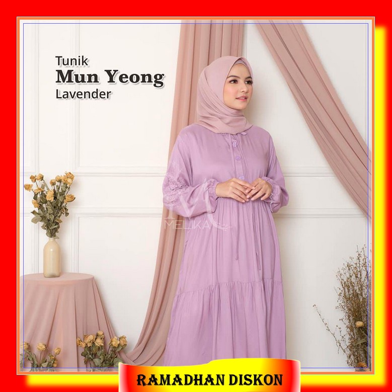 Tunik Terbaru 2022 Remaja Kekinian Model Terbaru Atasan Tunik Dress Muslim Melika - Tunik / Midi Dre