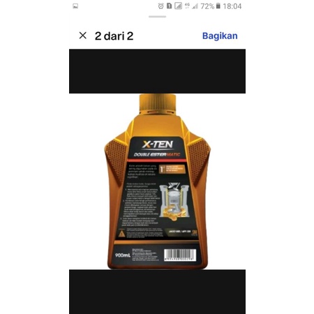 oli xten x-ten double ester Super Matic NMAX PCX Aerox 900ml