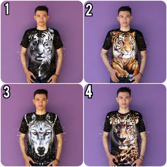 Kaos Distro Macan 3D - Kaos Karakter 3D - Kaos Macan Tutul