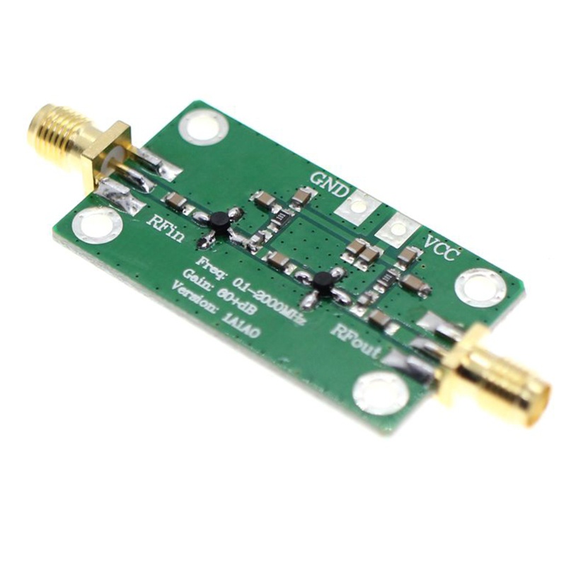 Btsg 0.1-2000MHz Gains Broadband Modul RF Amplifier Frekuensi Tinggi 60dB Untuk FM HF VHF/UHF Analizer