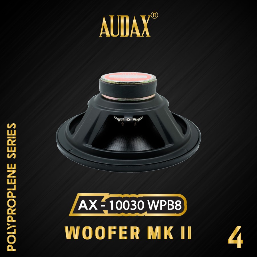 Speaker Pasif 10&quot; Audax AX-10030 WPB8 Polypropylene Series Woofer