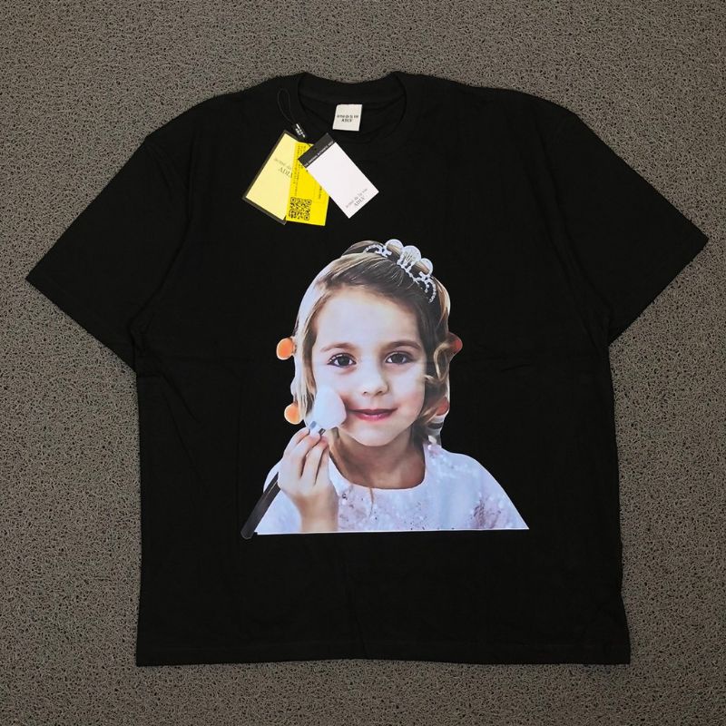 KAOS ACME DE LA VIE ADLV MAKEUP GIRL BLACK PREMIUM PRINTED TEE