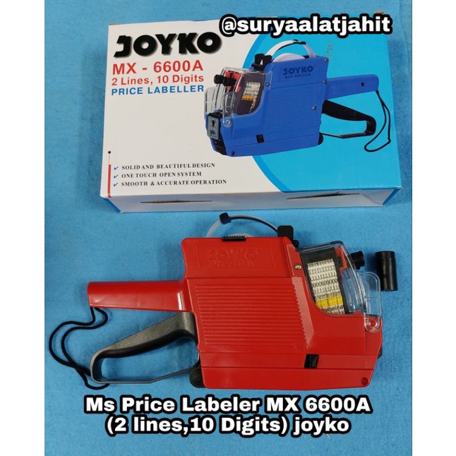 Ms Price Labeler MX 6600A Joyko (2lines,10Digits) =rp.99.500/1set