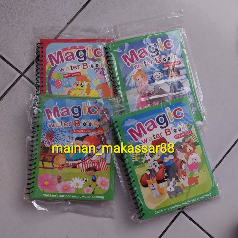 

magic water book/warnai anak