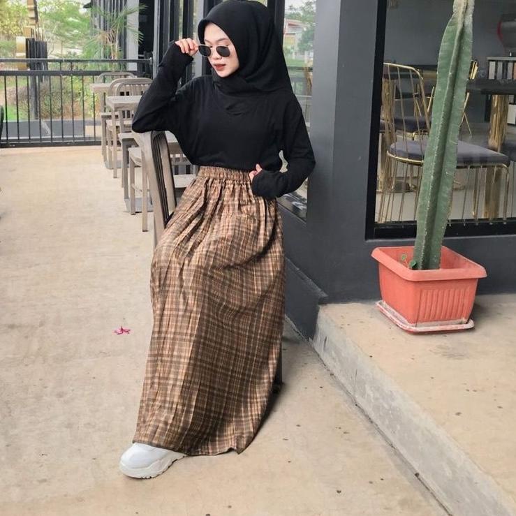 Siap Kirim.. Rok Plisket Premium Rok Plisket Tartan Korea Rok Plisket Kotak