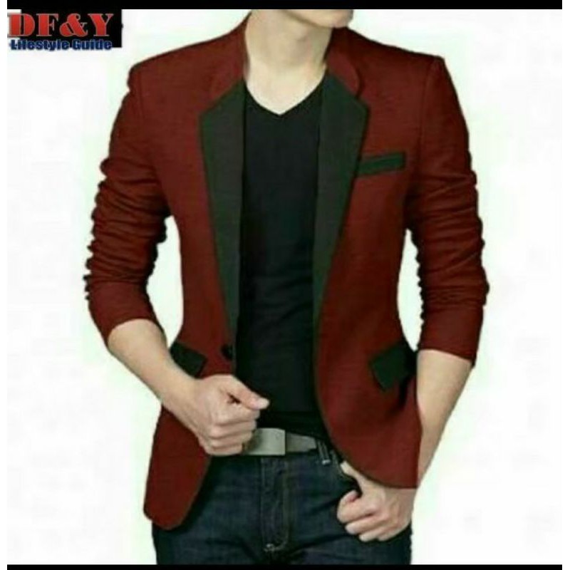 Jaz blezer pria model elegan klasik gaya anak muda masa kini, Blazer murah