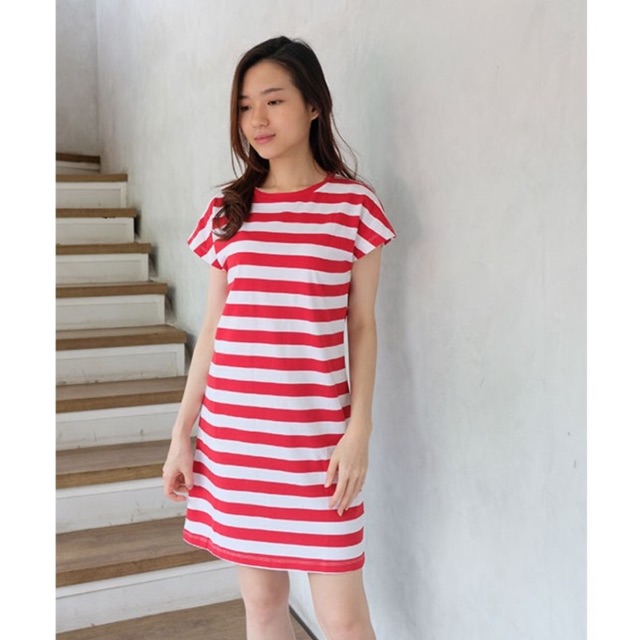 Stripe dress (Red)