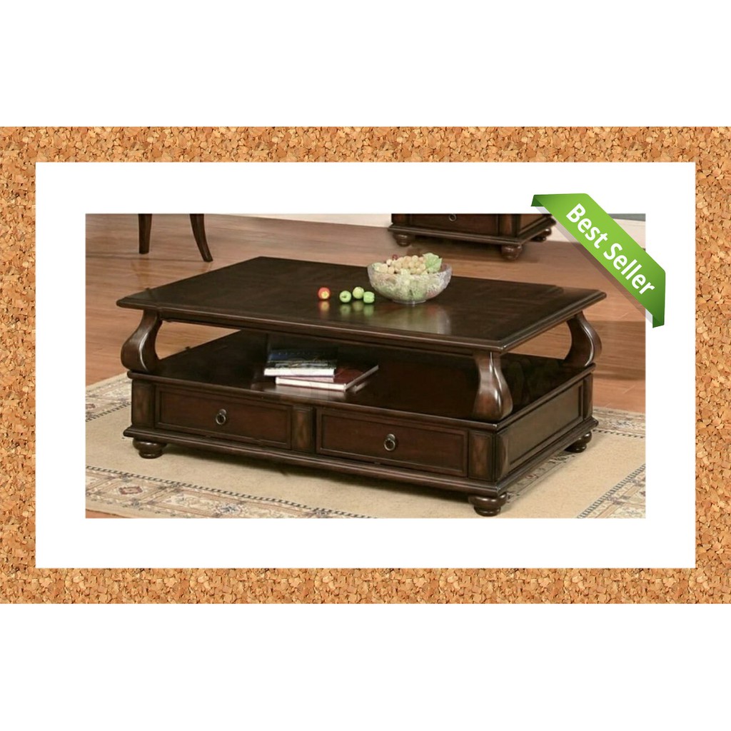 Meja Tamu Klasik Antik Kayu Jati Asli Solid, Meja Kopi Jati, Meja Tamu Jati