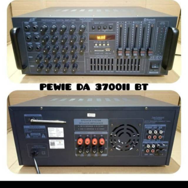 Power ampli bluetooth pewie da3700II amplifier mixer pewie