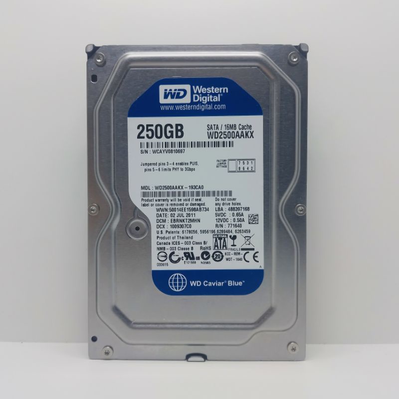 HARDISK 250GB BLUE PROMO HDD 250GB SATA 3,5&quot; ORI NEW FOR PC CPU COMPUTER