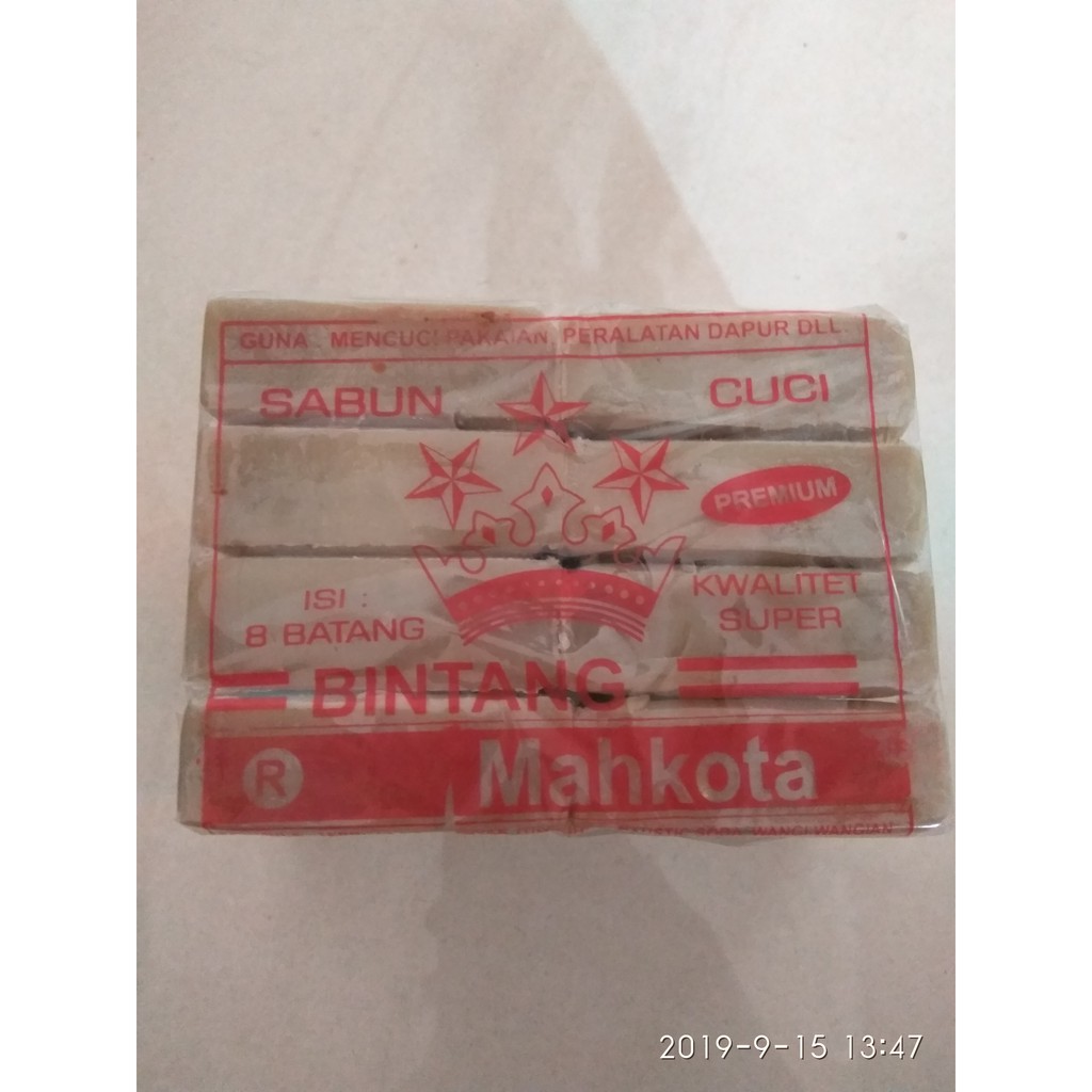 Sabun Cuci BINTANG MAHKOTA 1 pack / 8 Batang