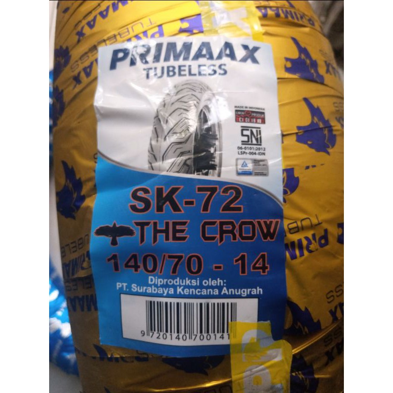 Ban tubeless yamaha Aerox Primaax 140/70-14 SK-72 primax tubles SK 72