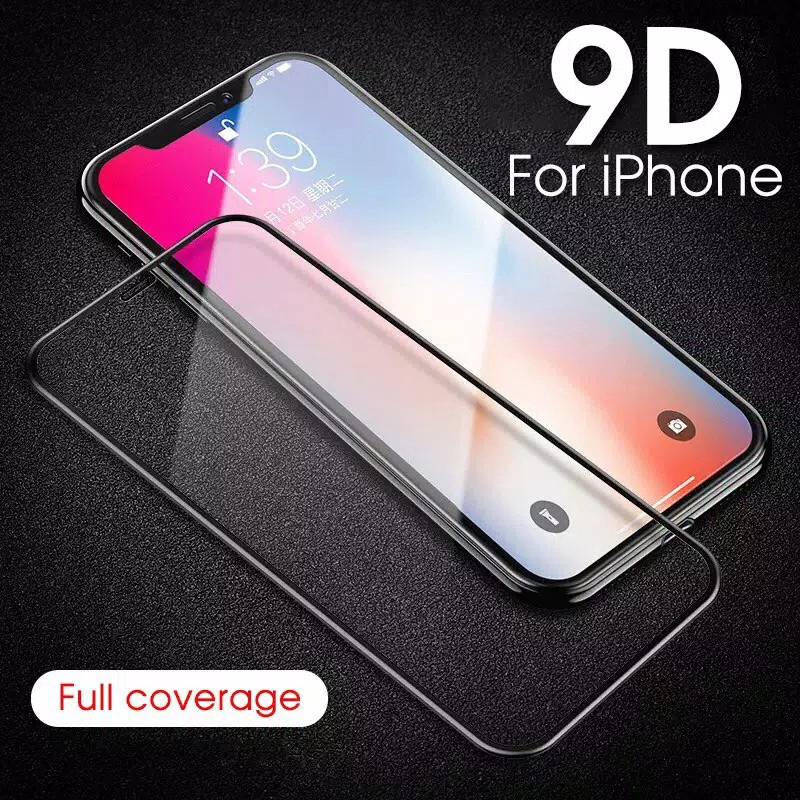 Pelindung Layar Tempered Glass 9D Full Curved Edge Untuk Apple iPhone 13 Pro Max 12 Pro Max 11 Pro Max X 6s 7 8 Plus