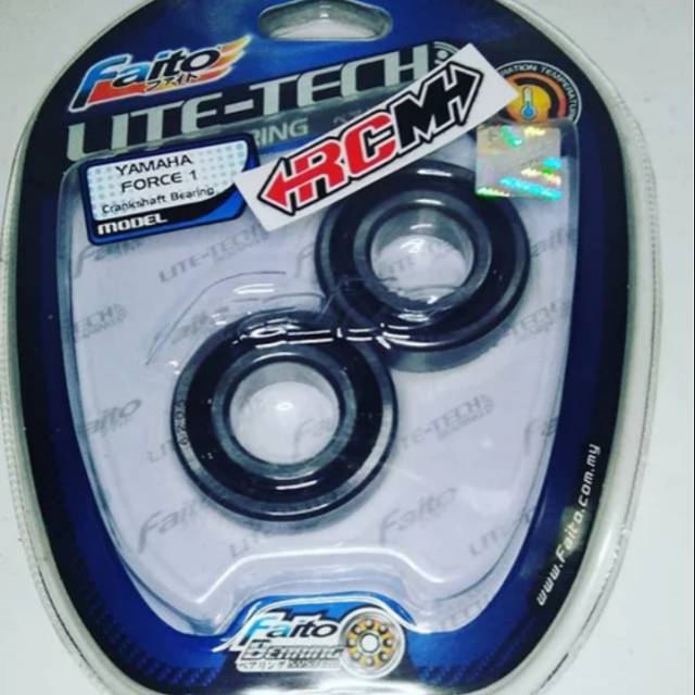 BEARING LAKER LAHER KRUK AS CRANKSHAFT CRANK SHAFT FIZR ALFA CHAMP FIZ-R FORCE1 FORCE 1 FIZ F1Z FIZR F1ZR 2TAK 2T 2 T SATRIA 2 TAK RU LUMBA HIU 6205 ORIGINAL ORI FAITO SERI LITETECH LITE TECH ASLI