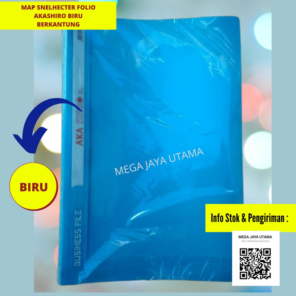 

BUSINESS FILE - MAP PLASTIK BERACCO - MAP SNELHECTER UKURAN FOLIO MERK AKASHIRO WARNA BIRU KANTUNG