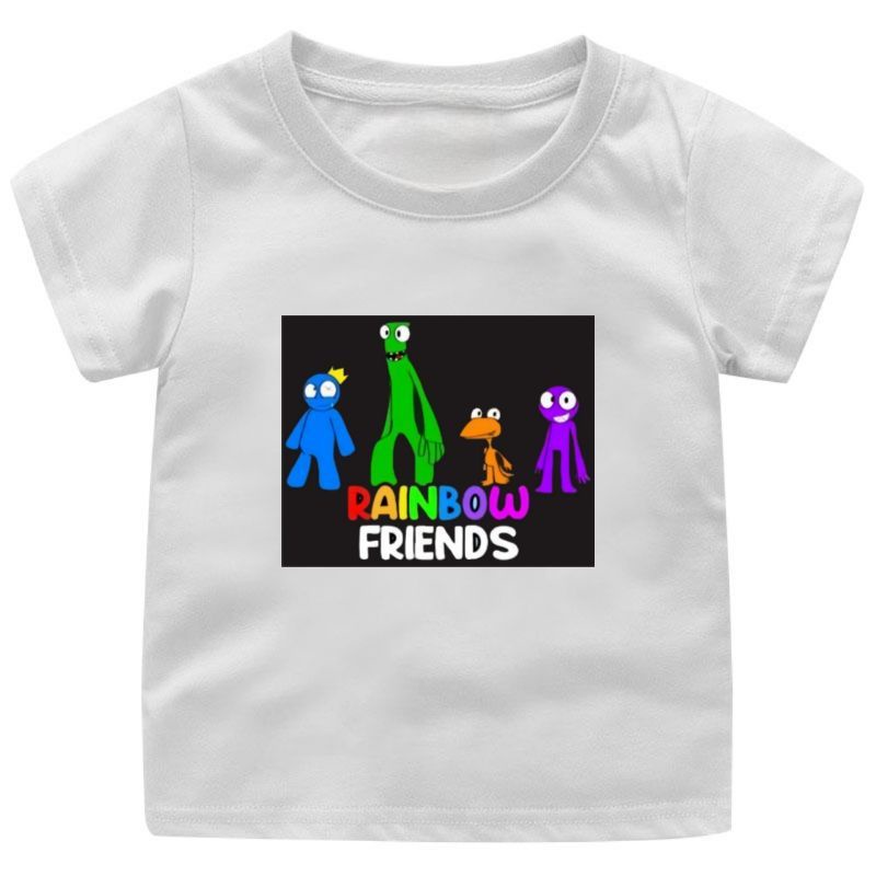 BAJU VIRAL  KAOS  ATASAN ANAK CEWEK COWOK VIRAL RAINBOW FRIENDS 1-12TAHUN