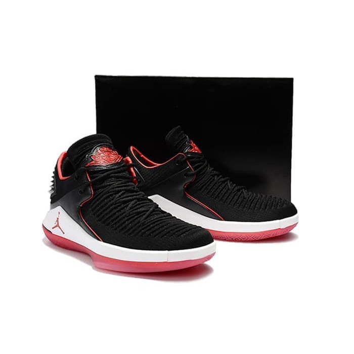 Nike Low Air Jordan 32 XXXII Bred Black Perfect Kick Original PK