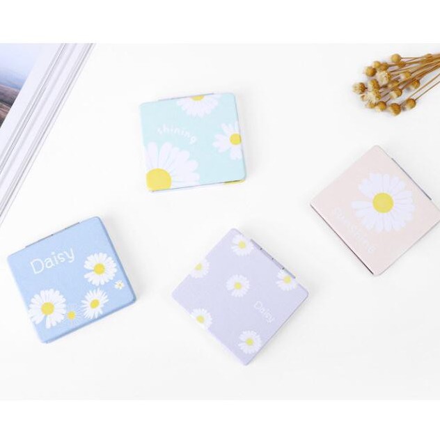 KACA SAKU PORTABLE CERMIN LIPAT UNIK LUCU PREMIUM BANYAK MODEL KACA MAKE UP PERBESAR 2X-5