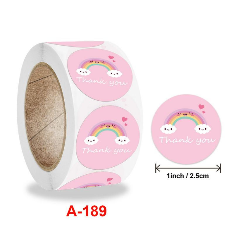 [MYUME.STORE] 500 pcs Stiker thank you/segel thank you/thanks for order/ label online shop-O