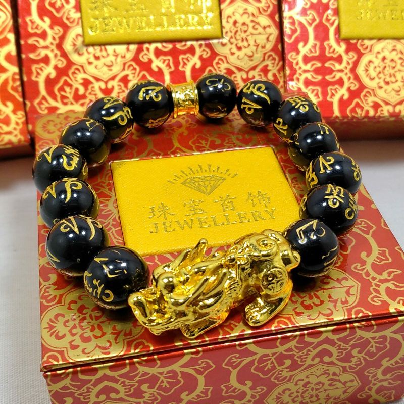 Gelang batu PIXIU bonus kotak gelang