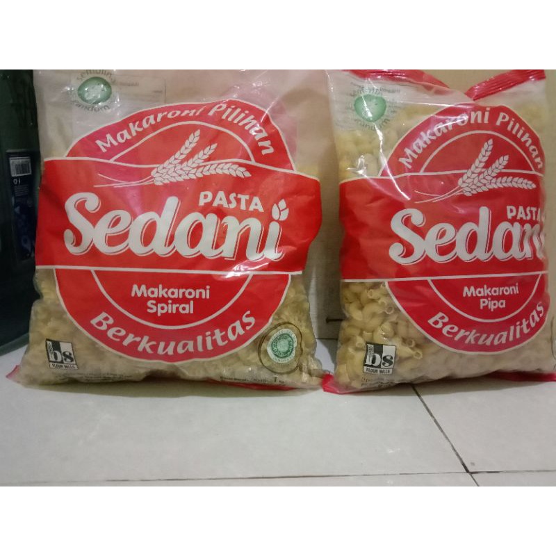 

Makaroni Pasta Sedani Pipa Spiral Mentah 250 gram/500gram/1 kg