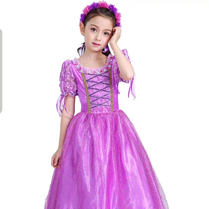 princess RAPUNZEL dresscostume cosplay anak halloween kostum girl