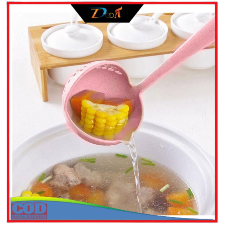 Sendok Kuah Sayur Multifungsi Centong 2 in 1 Anti Panas Centong Sayur Saring Kuah Sup