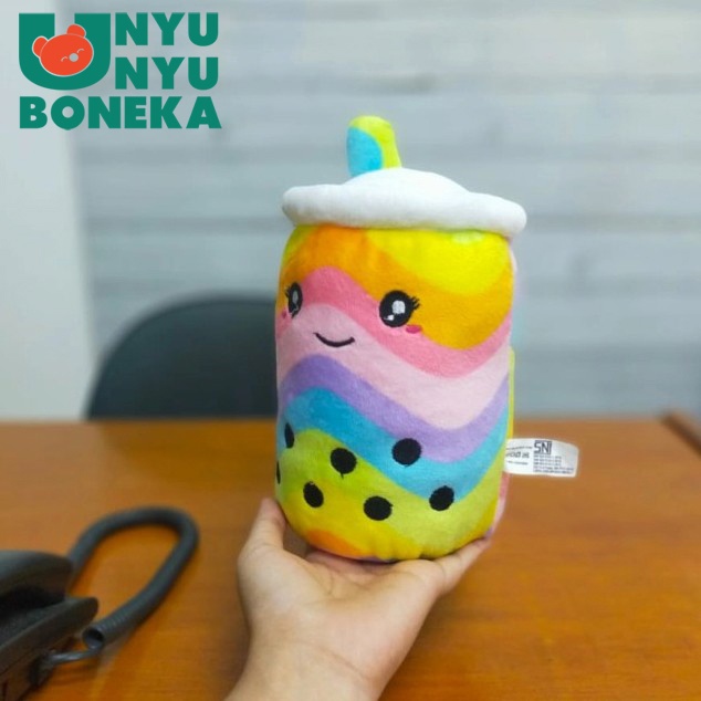 Boneka Boba Pelangi Size 20cm/mainananak/bobatea/thaitea/hadiah/lucu