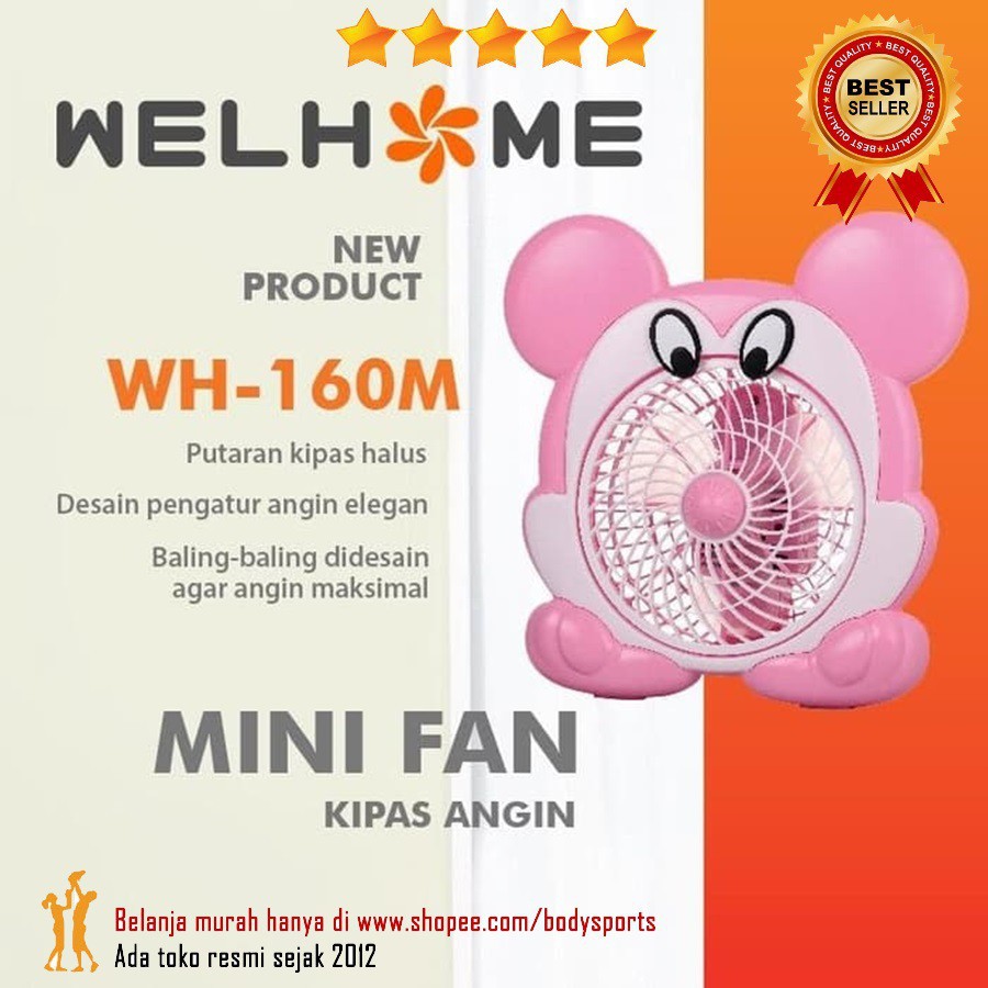 Pink Minnie Mouse Kipas Angin Box Fan Berdiri Kado Anak Perempuan Yang Bagus Wh 160me Shopee Indonesia