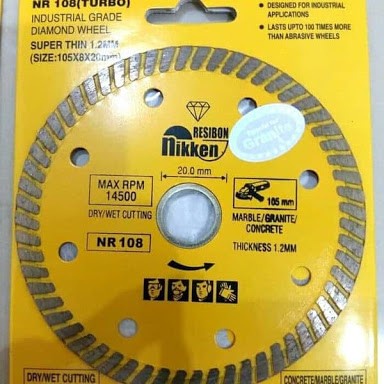 Diamond Wheel Nikken Turbo / Mata Pisau Potong Granit